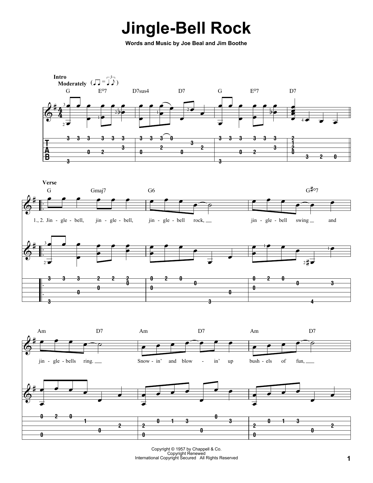 Jingle-Bell Rock (Solo Guitar) von Bobby Helms