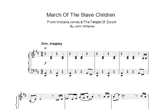 March Of The Slave Children (Piano Solo) von John Williams