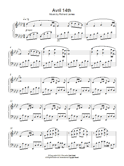 Avril 14th (Piano Solo) von Aphex Twin