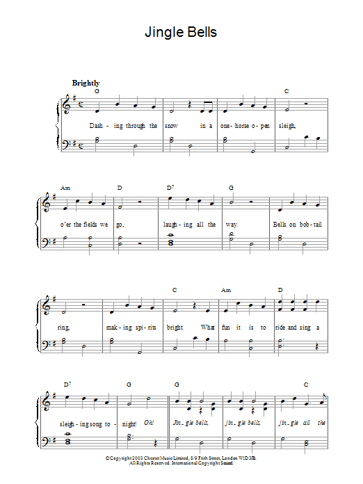 Jingle Bells (Easy Piano) von J. Pierpont