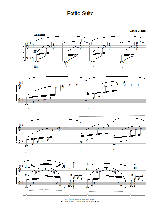 Petite Suite (Piano Solo) von Claude Debussy