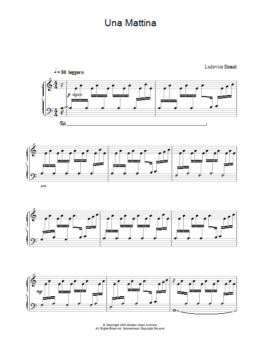 Una Mattina (Piano Solo) von Ludovico Einaudi