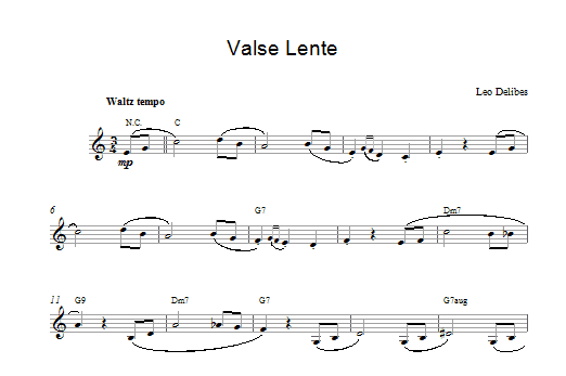 Valse Lenten (Lead Sheet / Fake Book) von Leo Delibes