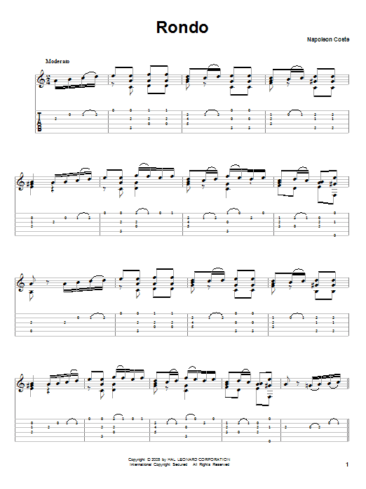 Rondo (Solo Guitar) von Napoleon Coste