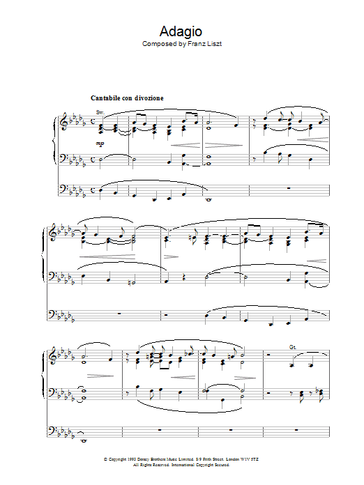 Adagio (Organ) von Franz Liszt