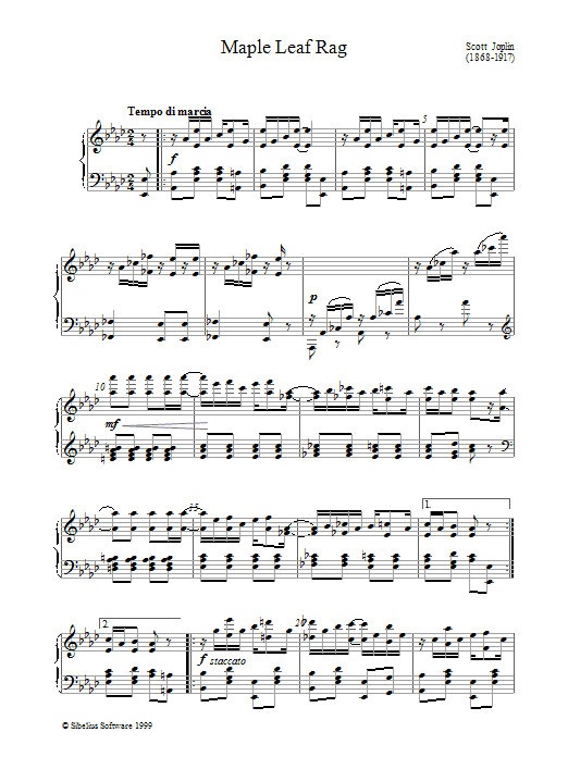 Maple Leaf Rag (Piano Solo) von Scott Joplin