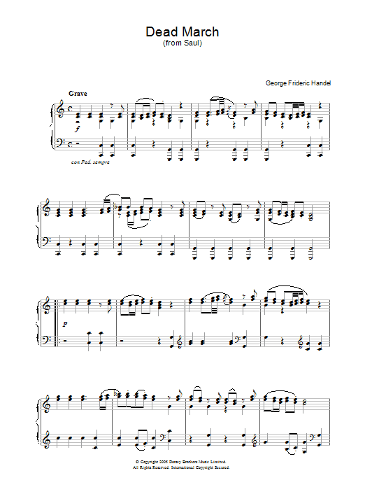 The Dead March (from 'Saul') (Piano Solo) von George Frideric Handel