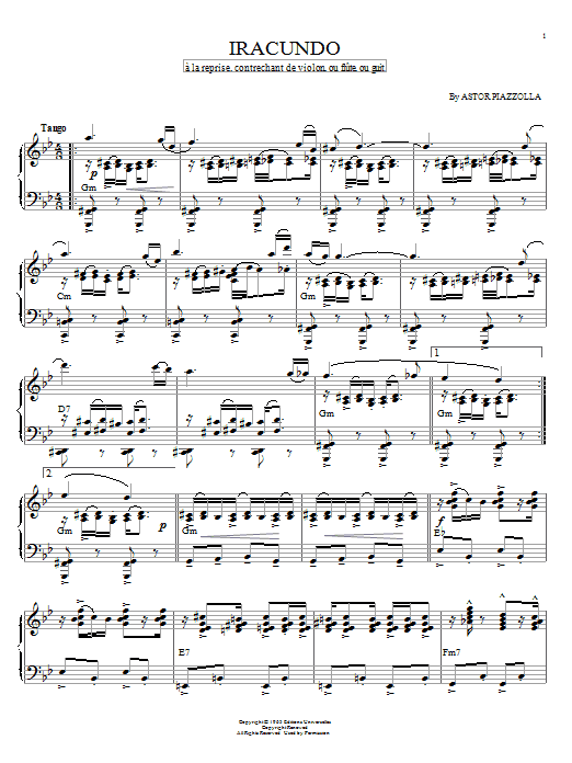 Iracundo (Piano Solo) von Astor Piazzolla