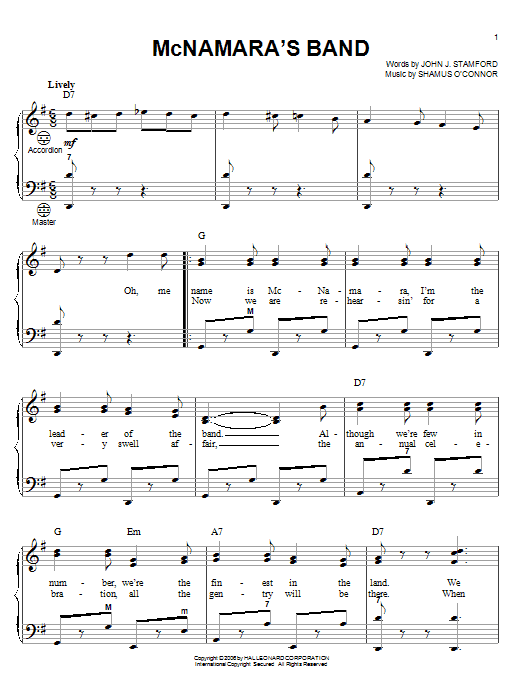 McNamara's Band (Accordion) von Bing Crosby