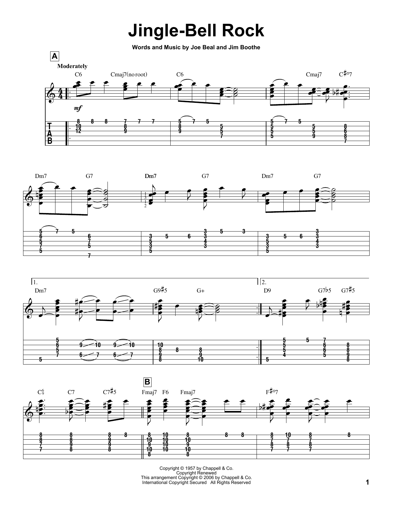 Jingle-Bell Rock (Solo Guitar) von Bobby Helms