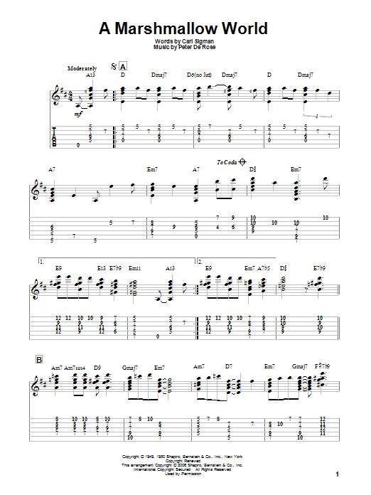 A Marshmallow World (Solo Guitar) von Bing Crosby