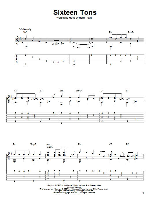 Sixteen Tons (Solo Guitar) von Merle Travis