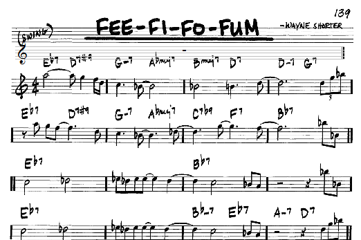 Fee-Fi-Fo-Fum (Real Book  Melody & Chords  C Instruments) von Wayne Shorter