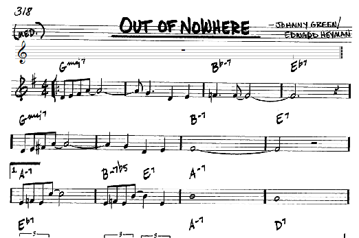 Out Of Nowhere (Real Book  Melody & Chords  C Instruments) von Edward Heyman