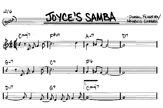 Joyce's Samba (Real Book  Melody & Chords  C Instruments) von Cannonball Adderley