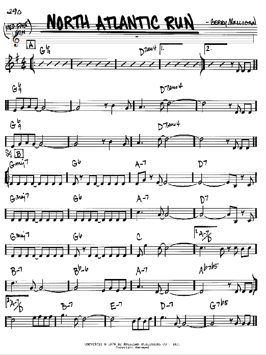 North Atlantic Run (Real Book  Melody & Chords  C Instruments) von Gerry Mulligan