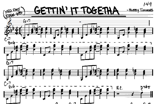 Gettin' It Togetha (Real Book  Melody & Chords  C Instruments) von Bobby Timmons
