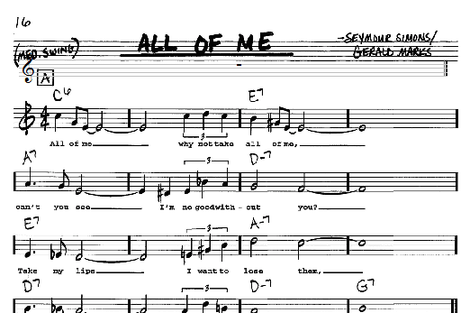 All Of Me (Real Book  Melody, Lyrics & Chords) von Louis Armstrong