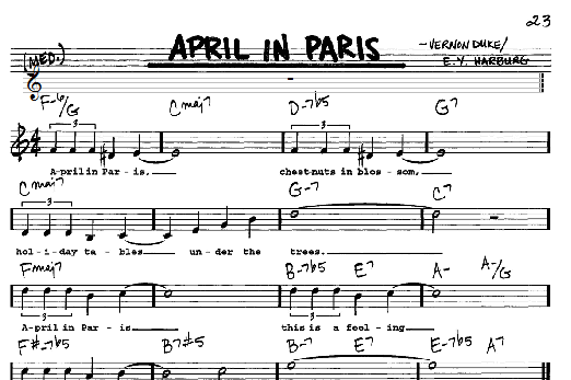 April In Paris (Real Book  Melody, Lyrics & Chords) von E.Y. Harburg