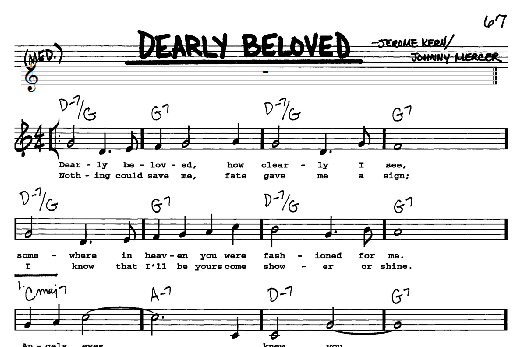 Dearly Beloved (Real Book  Melody, Lyrics & Chords) von Jerome Kern