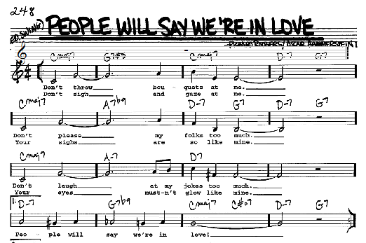 People Will Say We're In Love (from Oklahoma!) (Real Book  Melody, Lyrics & Chords) von Rodgers & Hammerstein
