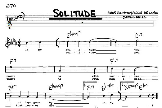 Solitude (Real Book  Melody, Lyrics & Chords) von Duke Ellington
