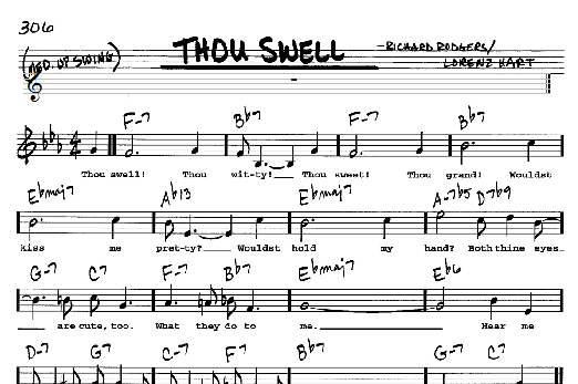 Thou Swell (Real Book  Melody, Lyrics & Chords) von Rodgers & Hart