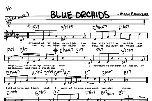 Blue Orchids (Real Book  Melody, Lyrics & Chords) von Hoagy Carmichael