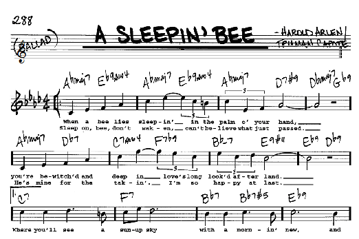 A Sleepin' Bee (Real Book  Melody, Lyrics & Chords) von Harold Arlen