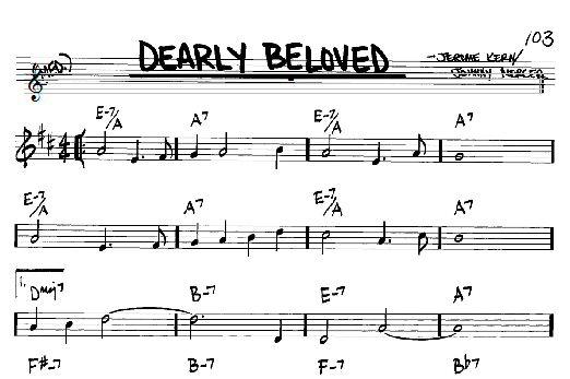 Dearly Beloved (Real Book  Melody & Chords  Bb Instruments) von Jerome Kern