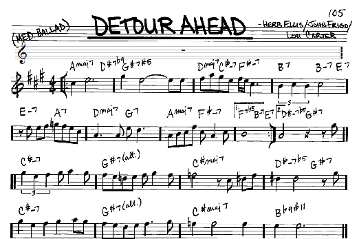 Detour Ahead (Real Book  Melody & Chords  Eb Instruments) von Herb Ellis