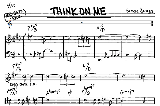 Think On Me (Real Book  Melody & Chords  Eb Instruments) von George Cables
