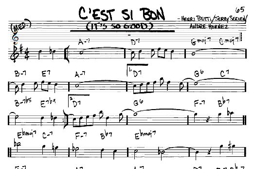 C'est Si Bon (It's So Good) (Real Book  Melody & Chords  Eb Instruments) von Eartha Kitt
