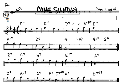 Come Sunday (Real Book  Melody & Chords  Eb Instruments) von Duke Ellington