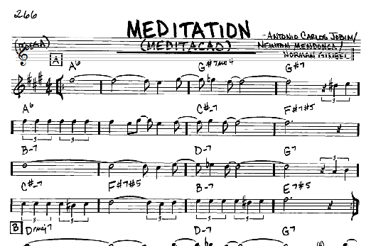 Meditation (Meditacao) (Real Book  Melody & Chords  Eb Instruments) von Antonio Carlos Jobim