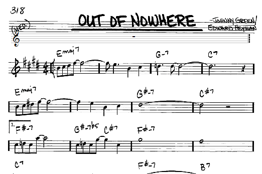 Out Of Nowhere (Real Book  Melody & Chords  Eb Instruments) von Edward Heyman