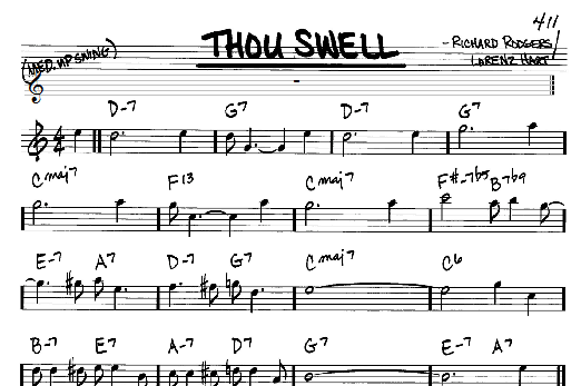 Thou Swell (Real Book  Melody & Chords  Eb Instruments) von Rodgers & Hart