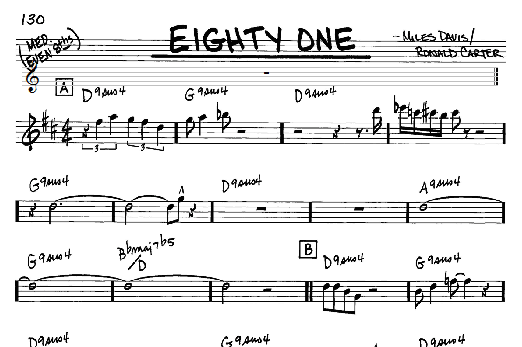 Eighty One (Real Book  Melody & Chords  Eb Instruments) von Miles Davis