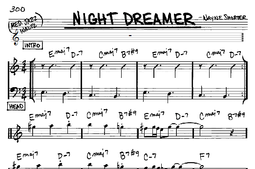 Night Dreamer (Real Book  Melody & Chords  Eb Instruments) von Wayne Shorter