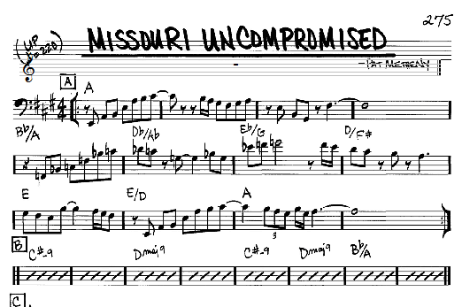 Missouri Uncompromised (Real Book  Melody & Chords  Bass Clef Instruments) von Pat Metheny