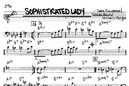 Sophisticated Lady (Real Book  Melody & Chords  Bass Clef Instruments) von Duke Ellington