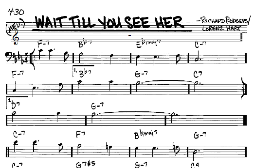 Wait Till You See Her (Real Book  Melody & Chords  Bass Clef Instruments) von Rodgers & Hart