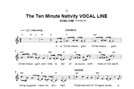 Song One / Instrumental Introduction (from The Ten Minute Nativity) (Lead Sheet / Fake Book) von Alison Hedger