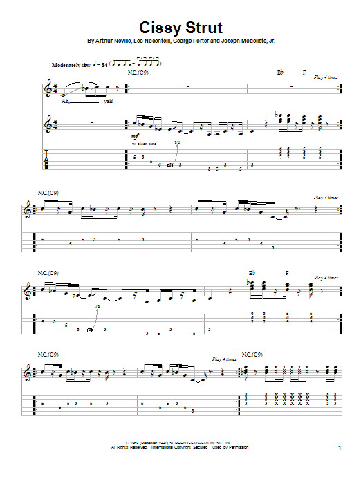 Cissy Strut (Guitar Tab (Single Guitar)) von The Meters