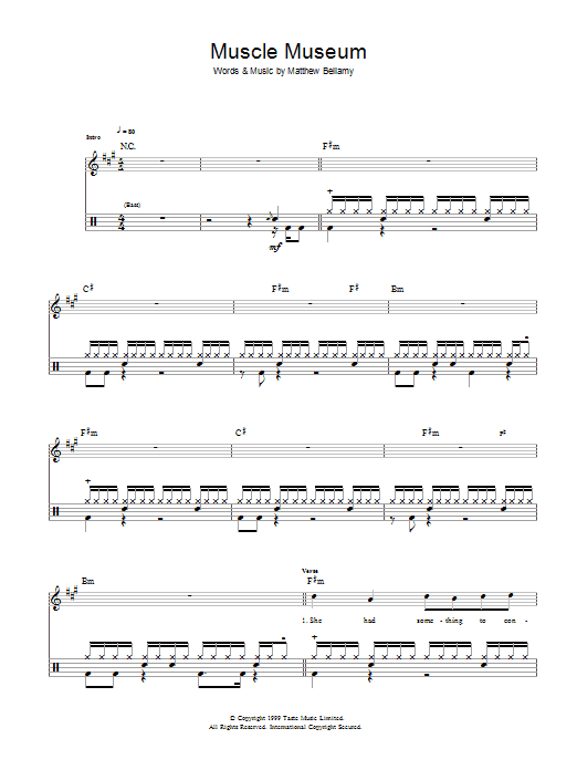 Muscle Museum (Lead Sheet / Fake Book) von Muse