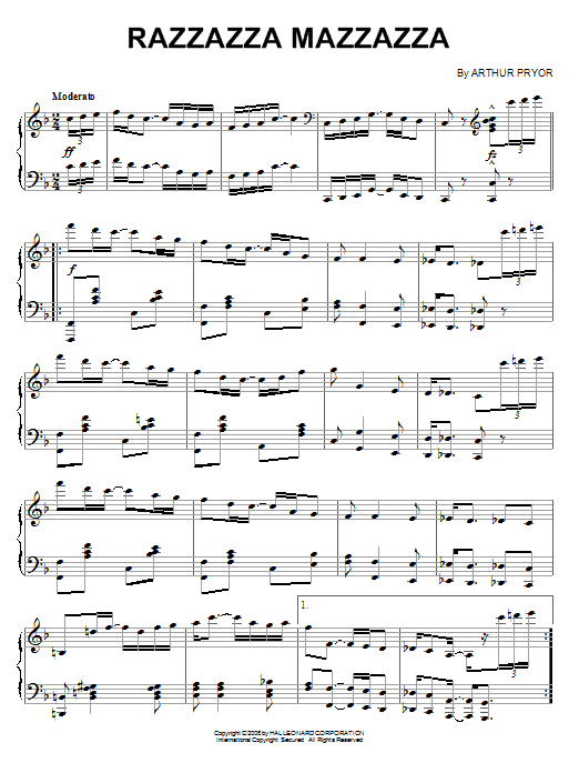 Razzazza Mazzazza (Piano Solo) von Arthur Pryor