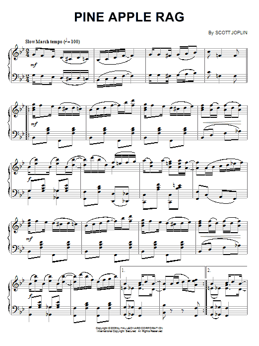 Pine Apple Rag (Piano Solo) von Scott Joplin