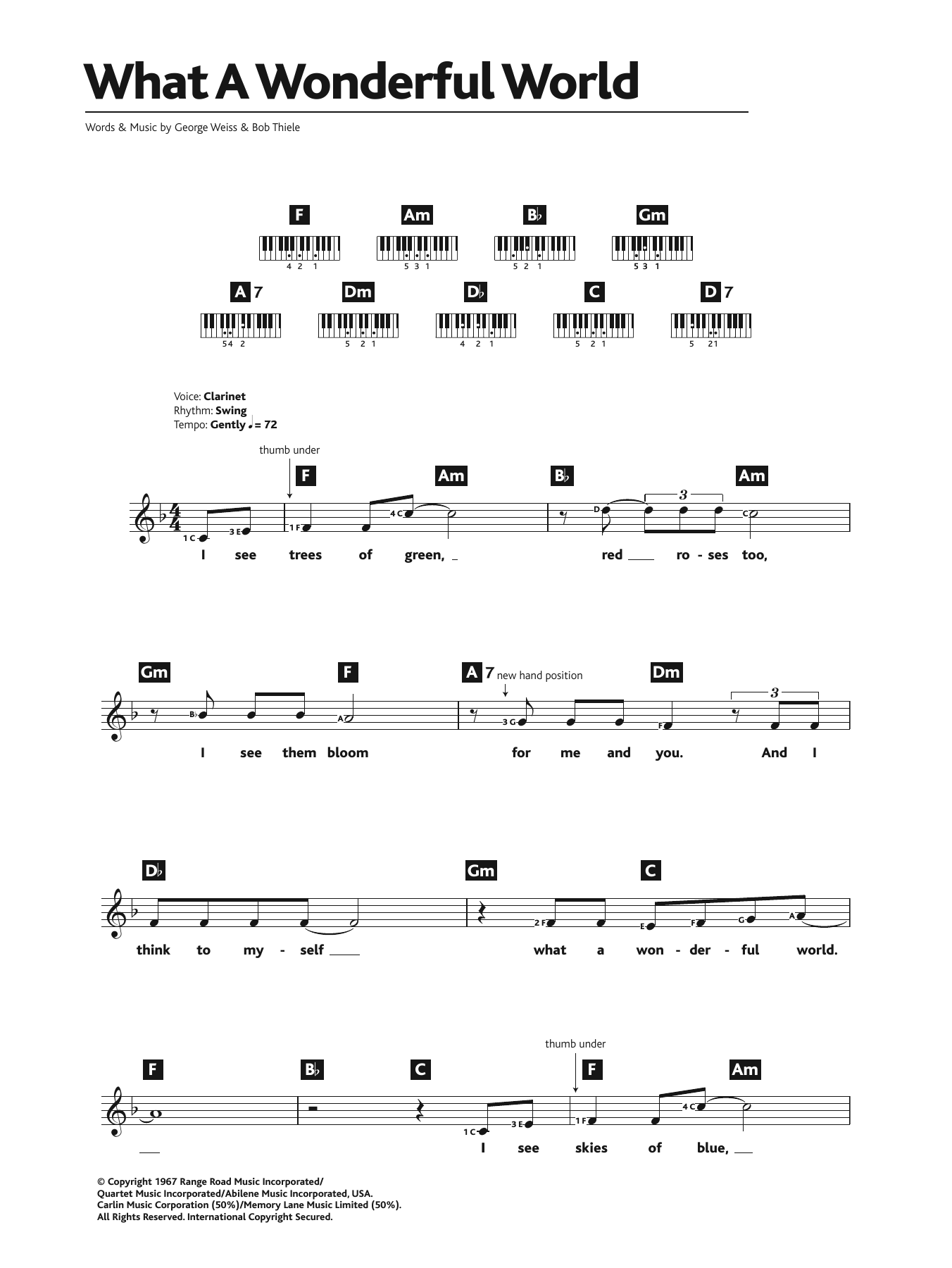 What A Wonderful World (Keyboard (Abridged)) von Louis Armstrong