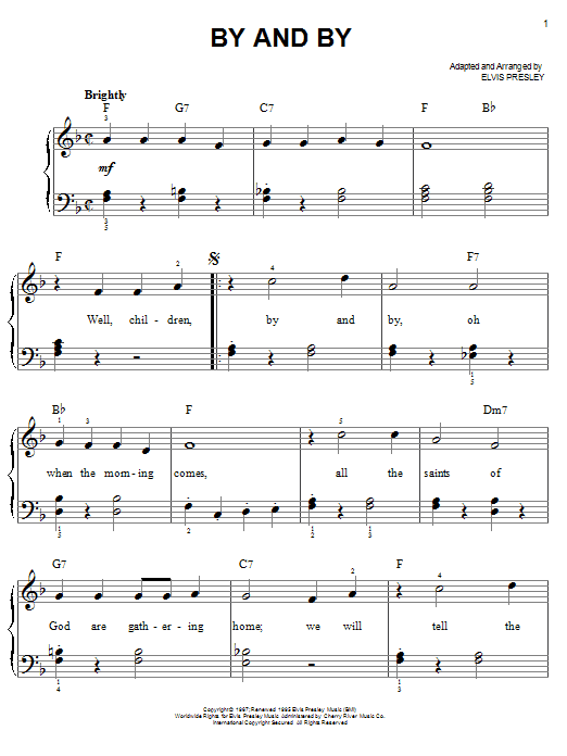 By And By (Easy Piano) von Elvis Presley