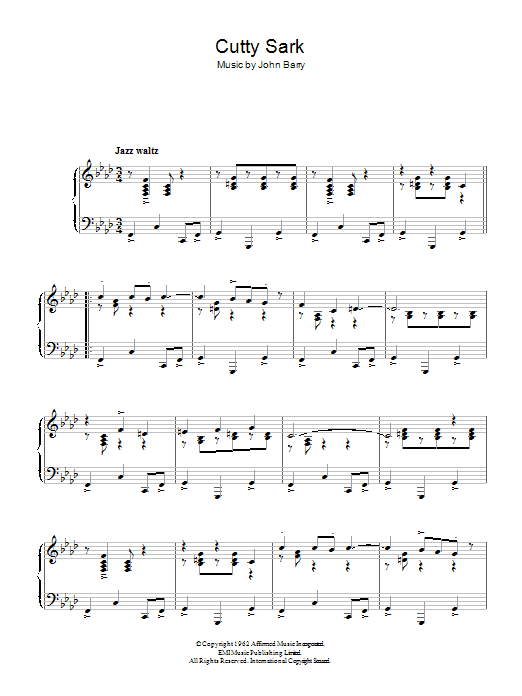 Cutty Sark (Piano Solo) von The John Barry Seven